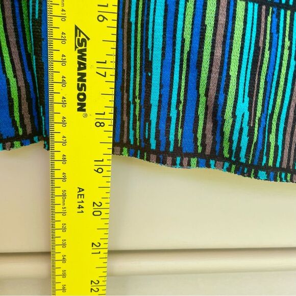 OZAI N KU Blue Striped Long Sleeve Knit Top Size M - Picture 9 of 10